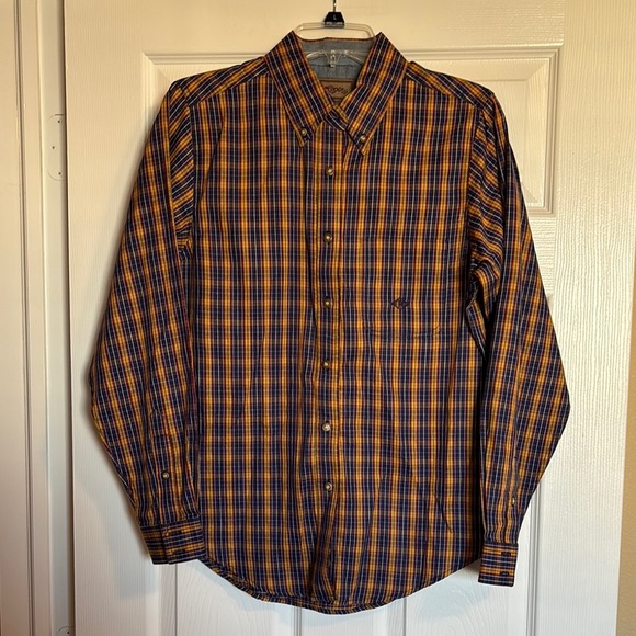 Roper men’s yellow and blue long sleeve button down shirt size XS - Picture 1 of 9